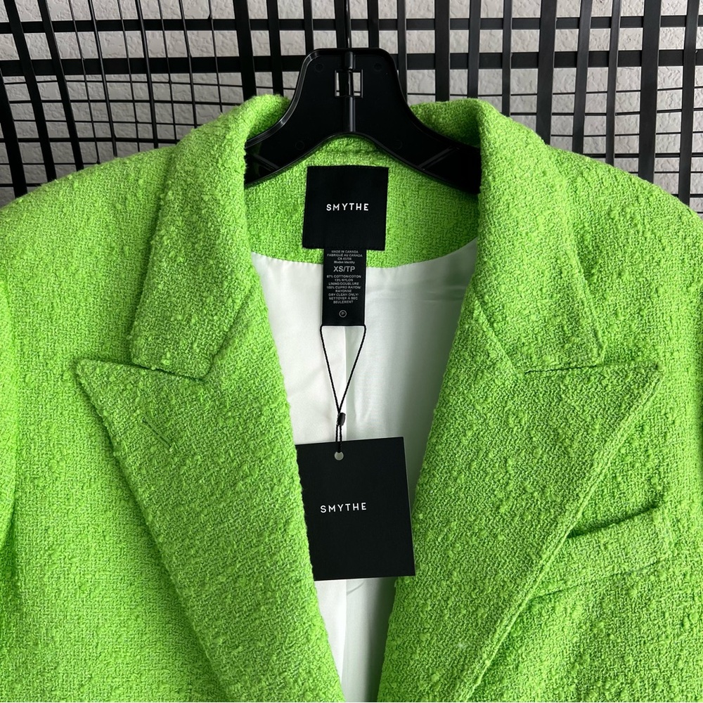 Smythe 90s lime tweed blazer green XS - Picture 5 of 14